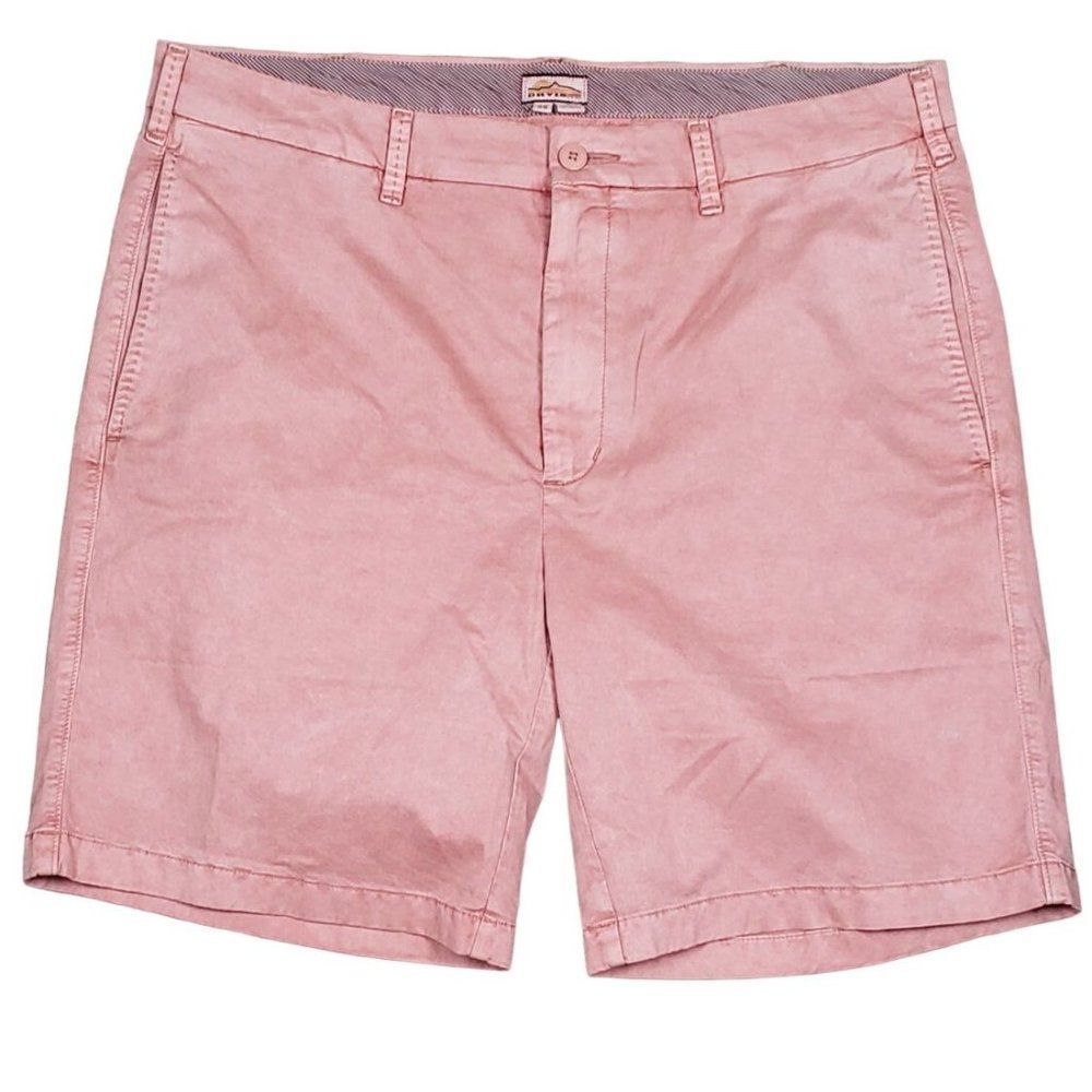Orvis Men's Size 38 Pink Chino Khakis Fishing Hiking Flat Front Short Pants